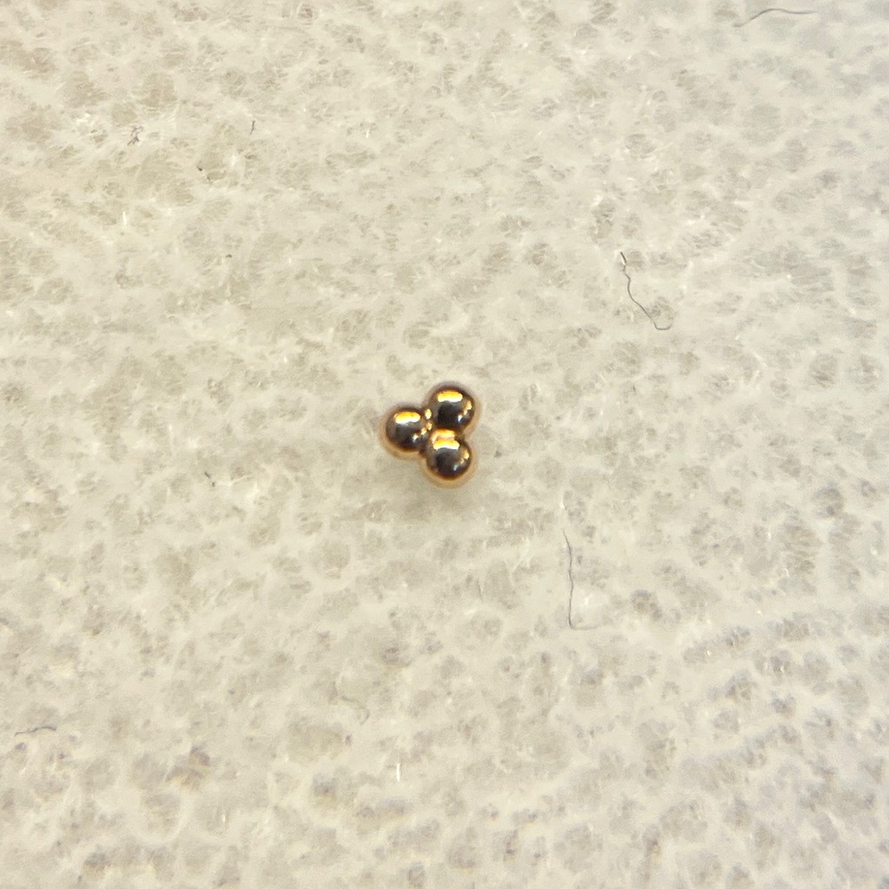 BVLA 14k Rose Gold Tri Bead Cluster